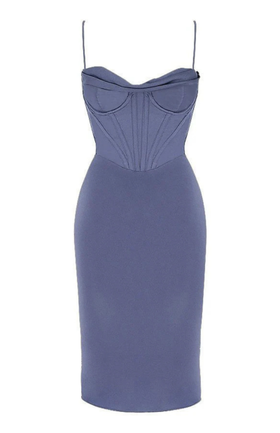 Isabel Dress in navy - small