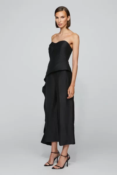 Emelie Peplum Top IN BLACK Large - Image 6