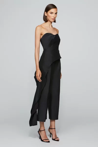 Emelie Peplum Top IN BLACK Large - Image 4