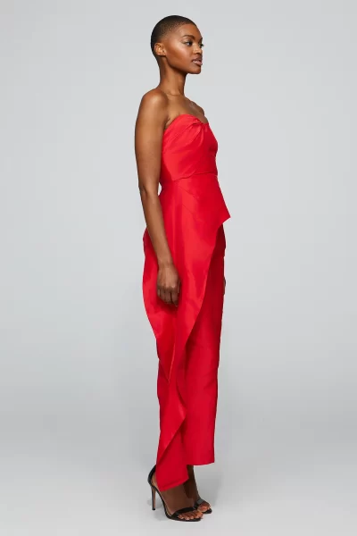 Emelie Peplum Top IN SCARLET Small - Image 7