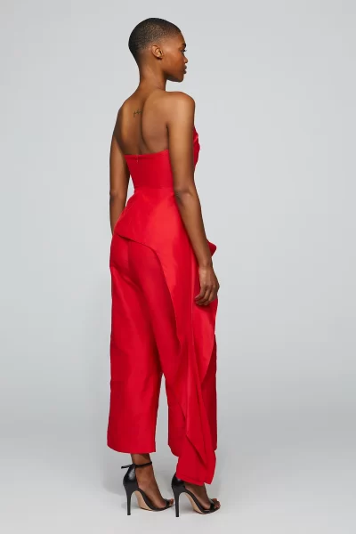 Emelie Peplum Top IN SCARLET Small - Image 3