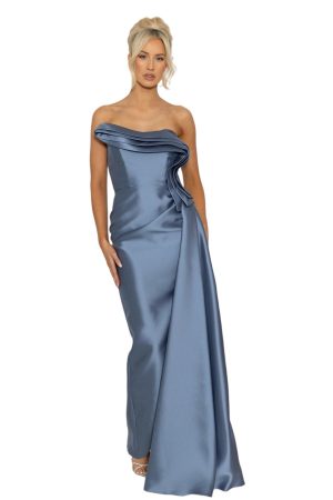 Liz Strapless Gown in slate - coming soon