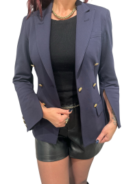 Charlie Bell Sleeve Blazer in navy