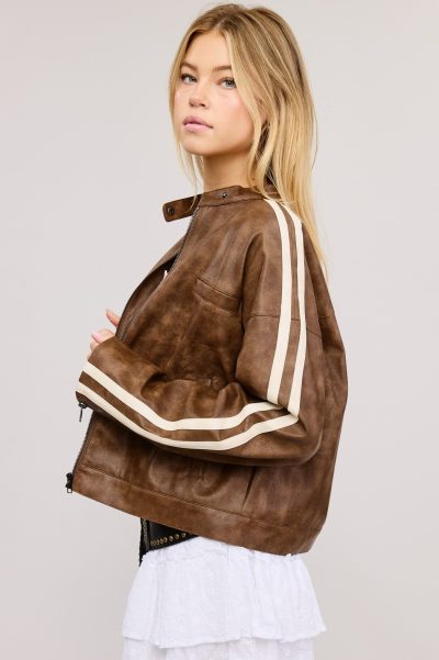 Azekel Fuax leather jacket small - Image 5