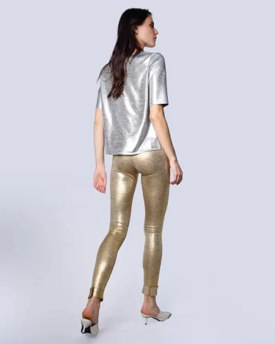JAVIKANE top in silver --- sz 8 - Image 4