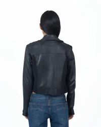 Piper Leather Jacket in black - small - Image 8