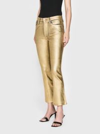 Le Crop Mini Boot in Gold Chrome - Image 2