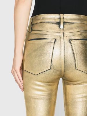 Le Crop Mini Boot in Gold Chrome - Image 3