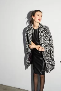 Sienna mid Leopard Coat in cloud - Image 4