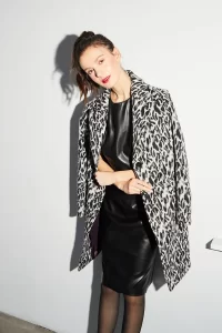 Sienna mid Leopard Coat in cloud - Image 3