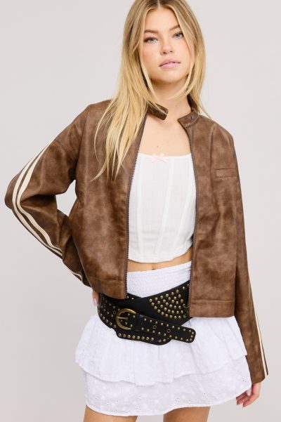 Azekel Fuax leather jacket small - Image 3