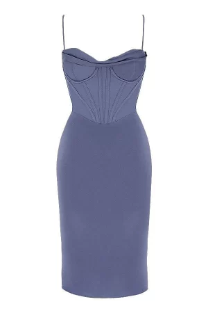 Isabel Dress in navy - small