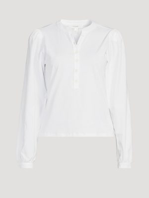 Alura Puff Sleeve Henley - Image 5