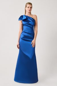 Char One Shoulder Bow Gown