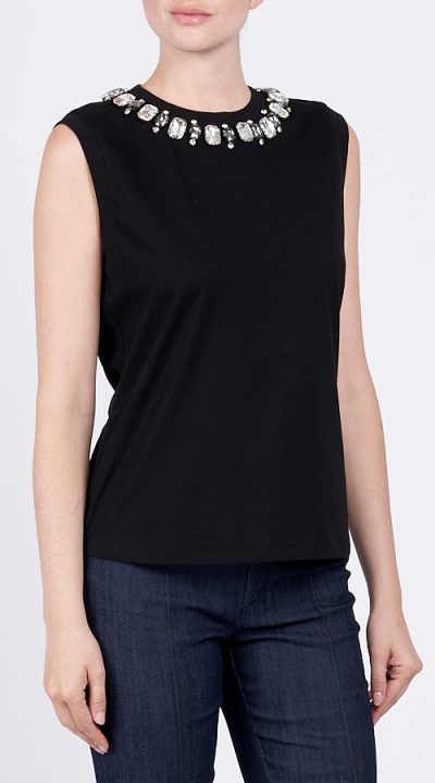 Blaine Gem Necklace Tee - small