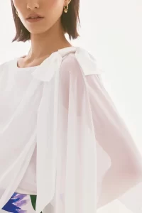 Umika Poncho Top in vanilla - Image 4