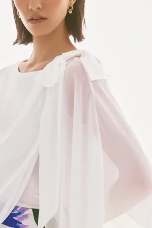 Umika Poncho Top in vanilla - Image 4