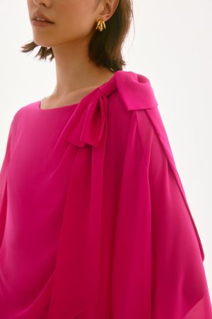 Umika Poncho Top in geranium - Image 4