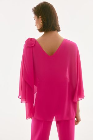 Umika Poncho Top in geranium - Image 3