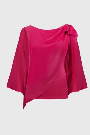 Umika Poncho Top in geranium - Image 2