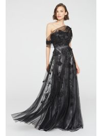 LENORA PETAL EMBROIDERED GOWN