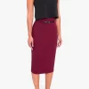 Jackie o High waisted skirt in burgundy -14 - Image 2
