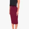 Jackie o High waisted skirt in burgundy -14