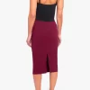 Jackie o High waisted skirt in burgundy -14 - Image 4