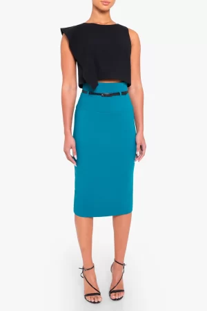 jackie o High waisted skirt in Jade-14