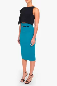 jackie o High waisted skirt in Jade-14 - Image 2