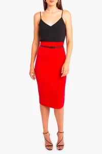 jackie o High waisted skirt in red -14