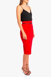 jackie o High waisted skirt in red -14 - Image 3