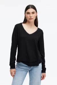 Ava Whipstitch Long Sleeve Top