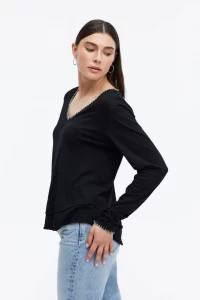 Ava Whipstitch Long Sleeve Top - Image 3