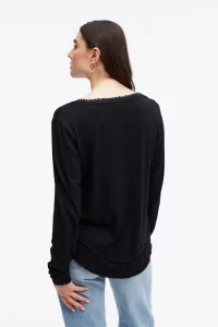 Ava Whipstitch Long Sleeve Top - Image 2