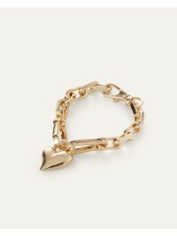 Padlock Heart Chain Bracelet in gold - Image 2