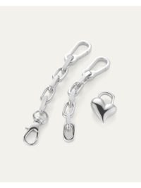 Padlock Heart Chain Bracelet in silver - Image 2