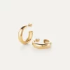 Staple Medium Hoop Earrings in gold - Image 3