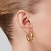 Staple Medium Hoop Earrings in gold