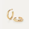 Staple Large Hoop Earrings in gold - Image 3