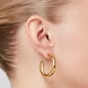 Staple Large Hoop Earrings in gold