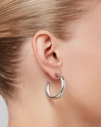 Staple Large Hoop Earrings in silver