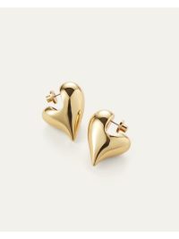 Art Heart Puff Earrings in gold - Image 2