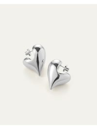 Art Heart Puff Earrings in silver - Image 2