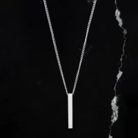 Carey Bar pendant in silver - Image 3