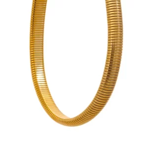 Cleo Coil Necklace in gold - Image 6