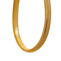 Cleo Coil Necklace in gold - Image 3