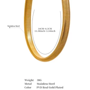 Cleo Coil Necklace in gold - Image 2