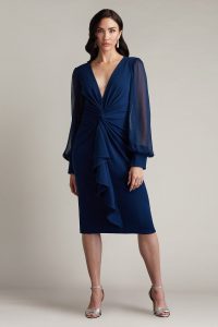 Tyra Twist-Drape Dress - Image 4