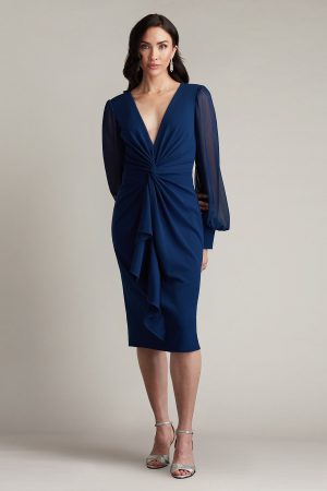 Tyra Twist-Drape Dress